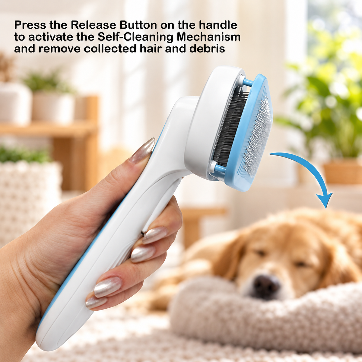 Self-Cleaning Slicker Brush