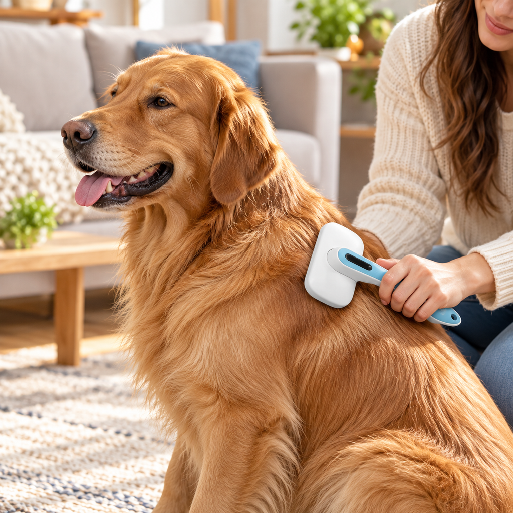 Self-Cleaning Slicker Brush