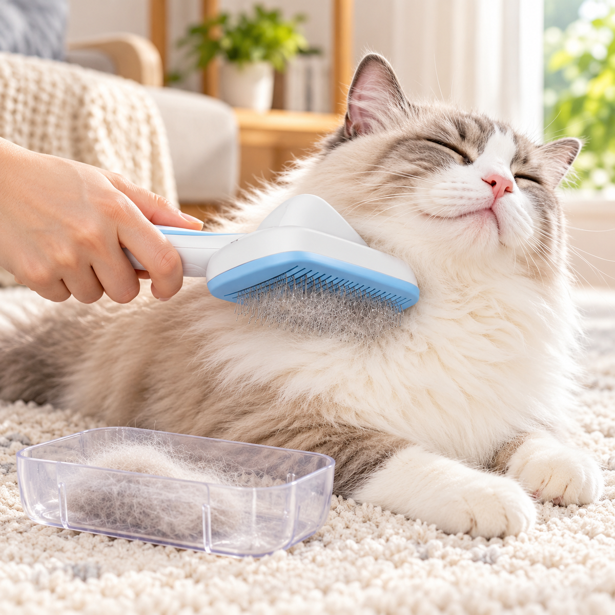 Self-Cleaning Slicker Brush